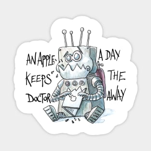 An Apple a day keeps the doctor away Sticker